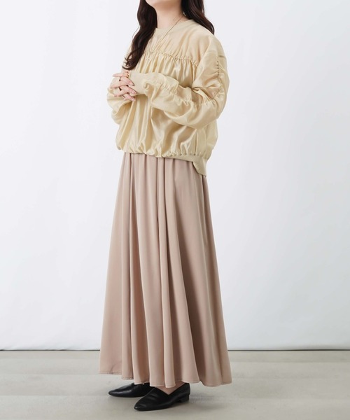 LUCA/LADY LUCK LUCA（ルカ/レディラックルカ）の「LC/LLL ギャザーリブブラウス（シャツ/ブラウス・レディース・ベージュ/ブラック/ブルー・FREE）」の14枚目の写真