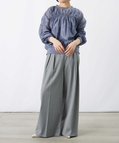 LUCA/LADY LUCK LUCA（ルカ/レディラックルカ）の「LC/LLL ギャザーリブブラウス（シャツ/ブラウス・レディース・ベージュ/ブラック/ブルー・FREE）」の20枚目の写真