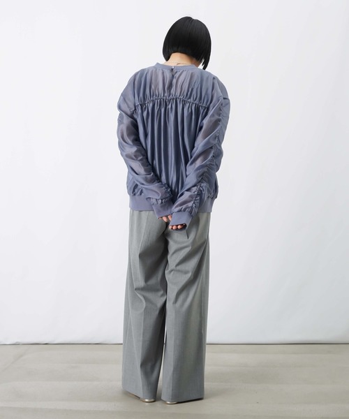 LUCA/LADY LUCK LUCA（ルカ/レディラックルカ）の「LC/LLL ギャザーリブブラウス（シャツ/ブラウス・レディース・ベージュ/ブラック/ブルー・FREE）」の21枚目の写真