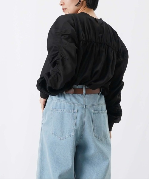 LUCA/LADY LUCK LUCA（ルカ/レディラックルカ）の「LC/LLL ギャザーリブブラウス（シャツ/ブラウス・レディース・ベージュ/ブラック/ブルー・FREE）」の9枚目の写真