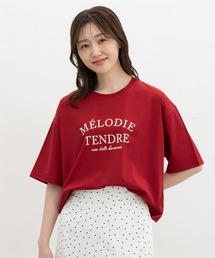 【ハニさら・接触冷感・UVカット】ロゴプリントゆるTシャツ