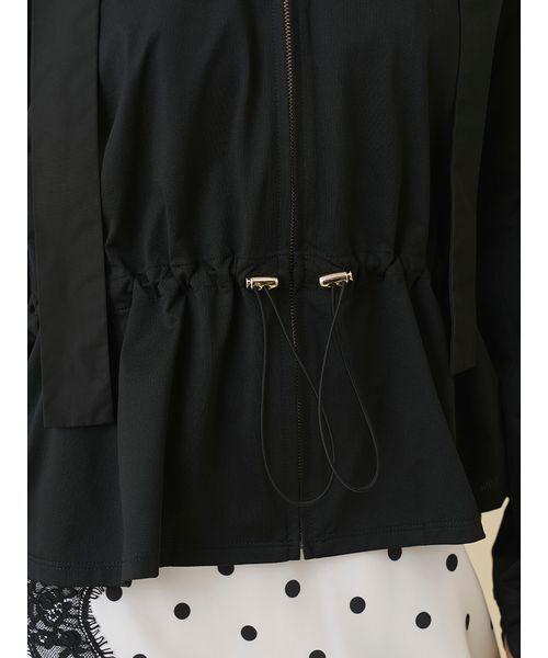 SNIDEL(スナイデル)の「【WEB限定/LUMISHADE】サンバイザー付きUVカットパーカー(パーカー・レディース・ブラック/アイボリー・F)」の13枚目の写真
