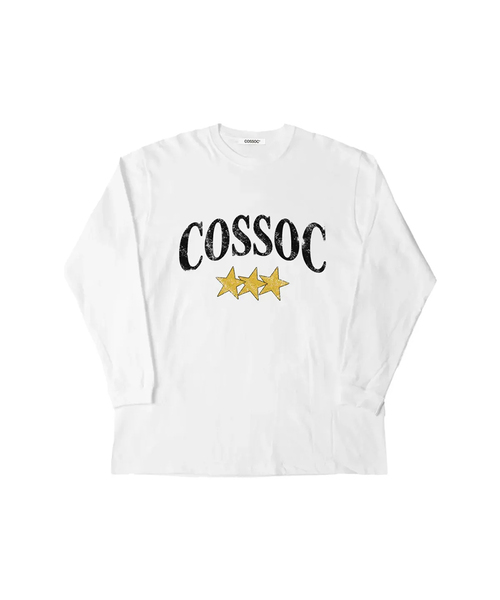 COSO(コソ)の「CCスタークラックロングスリーブ長袖(3 COLORS)(Tシャツ/カットソー・レディース・ホワイト/グレー/ブラック・MEDIUM/LARGE)」の1枚目の写真