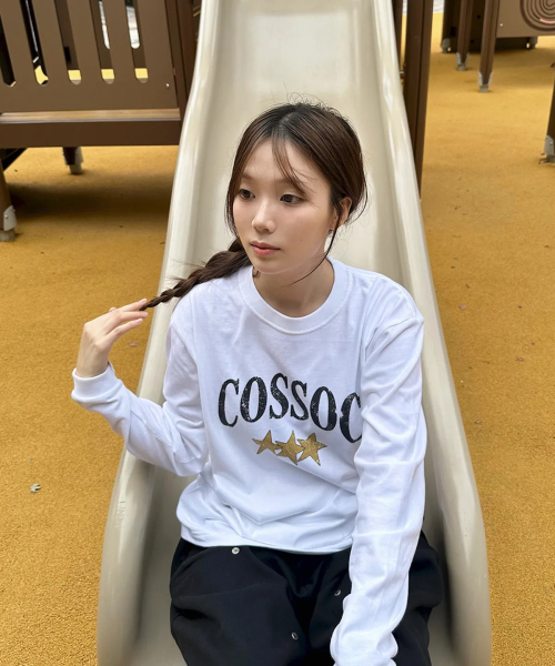 COSO(コソ)の「CCスタークラックロングスリーブ長袖(3 COLORS)(Tシャツ/カットソー・レディース・ホワイト/グレー/ブラック・MEDIUM/LARGE)」の5枚目の写真