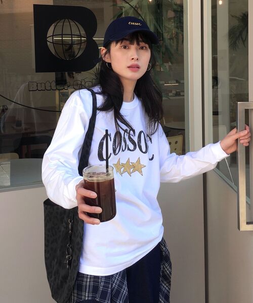 COSO(コソ)の「CCスタークラックロングスリーブ長袖(3 COLORS)(Tシャツ/カットソー・レディース・ホワイト/グレー/ブラック・MEDIUM/LARGE)」の10枚目の写真
