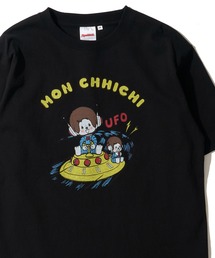 【Monchhichi / モンチッチ】グラフィックプリントクルーネックTシャツ