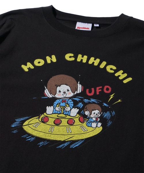 ADPOSION(アドポーション)の「【Monchhichi / モンチッチ】グラフィックプリントクルーネックTシャツ(Tシャツ/カットソー・レディース・ブラック/イエロー/ホワイト・MEDIUM/SMALL/LARGE)」の6枚目の写真