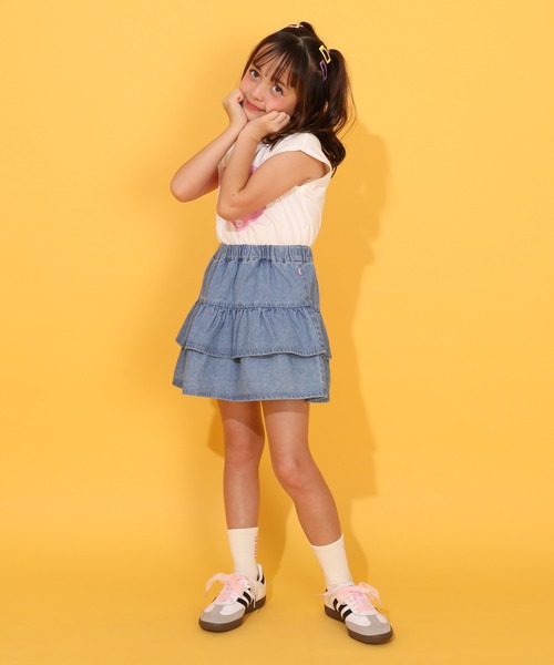 BABYDOLL（ベビードール）の「デニムティアードスカッツ 1567K（デニムスカート・キッズ・ライトインディゴブルー/ライトブルー・140cm/130cm/120cm/110cm/100cm/90cm）」の12枚目の写真