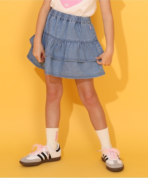 BABYDOLL（ベビードール）の「デニムティアードスカッツ 1567K（デニムスカート・キッズ・ライトインディゴブルー/ライトブルー・140cm/130cm/120cm/110cm/100cm/90cm）」の8枚目の写真