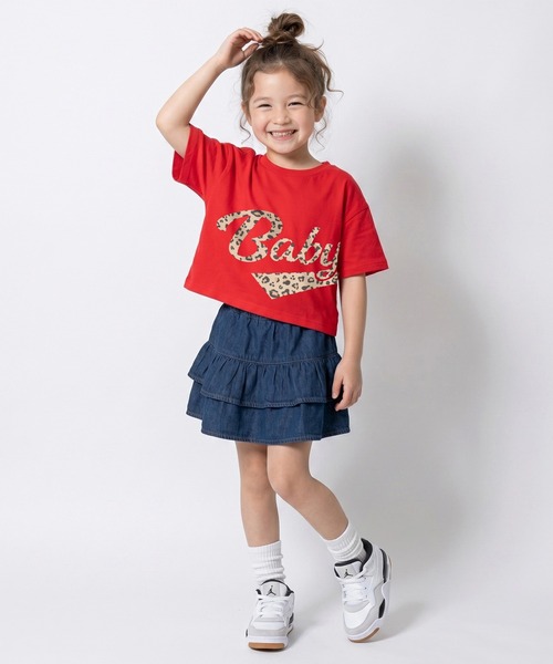 BABYDOLL(ベビードール)の「デニムティアードスカッツ 1567K(デニムスカート・キッズ・ライトインディゴブルー/ライトブルー・140cm/130cm/120cm/110cm/100cm/90cm)」の6枚目の写真