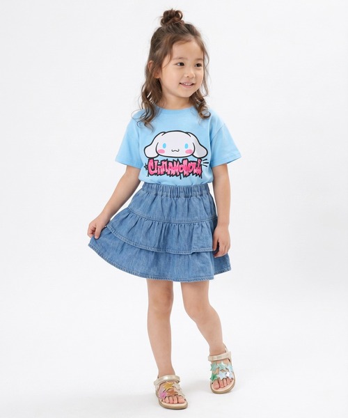 BABYDOLL(ベビードール)の「デニムティアードスカッツ 1567K(デニムスカート・キッズ・ライトインディゴブルー/ライトブルー・140cm/130cm/120cm/110cm/100cm/90cm)」の5枚目の写真