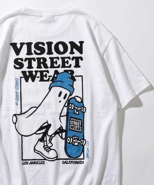 VISION STREET WEAR(ヴィジョンストリートウェア)の「2026SS VISION STREET WEAR/ビジョンストリートウェア ゴースト/恐竜/サメ/フォト プリント オーバーサイズ半袖Tシャツ レディース メンズ(Tシャツ/カットソー・レディース・ホワイト/ブラック/ブラック系その他2/ブラック系その他3/ホワイト系その他2/ホワイト系その他3/ホワイト系その他/ブラック系その他・LL/M/L)」の2枚目の写真