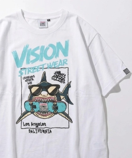 VISION STREET WEAR(ヴィジョンストリートウェア)の「2026SS VISION STREET WEAR/ビジョンストリートウェア ゴースト/恐竜/サメ/フォト プリント オーバーサイズ半袖Tシャツ レディース メンズ(Tシャツ/カットソー・レディース・ホワイト/ブラック/ブラック系その他2/ブラック系その他3/ホワイト系その他2/ホワイト系その他3/ホワイト系その他/ブラック系その他・LL/M/L)」の4枚目の写真