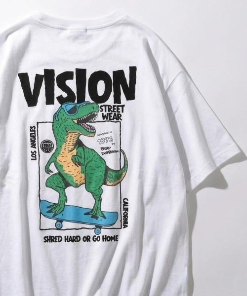 VISION STREET WEAR(ヴィジョンストリートウェア)の「2026SS VISION STREET WEAR/ビジョンストリートウェア ゴースト/恐竜/サメ/フォト プリント オーバーサイズ半袖Tシャツ レディース メンズ(Tシャツ/カットソー・レディース・ホワイト/ブラック/ブラック系その他2/ブラック系その他3/ホワイト系その他2/ホワイト系その他3/ホワイト系その他/ブラック系その他・LL/M/L)」の5枚目の写真