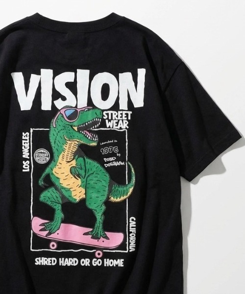 VISION STREET WEAR(ヴィジョンストリートウェア)の「2026SS VISION STREET WEAR/ビジョンストリートウェア ゴースト/恐竜/サメ/フォト プリント オーバーサイズ半袖Tシャツ レディース メンズ(Tシャツ/カットソー・レディース・ホワイト/ブラック/ブラック系その他2/ブラック系その他3/ホワイト系その他2/ホワイト系その他3/ホワイト系その他/ブラック系その他・LL/M/L)」の8枚目の写真