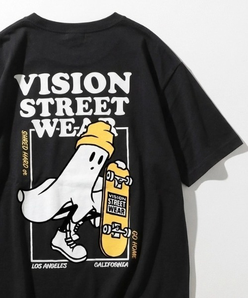 VISION STREET WEAR(ヴィジョンストリートウェア)の「2026SS VISION STREET WEAR/ビジョンストリートウェア ゴースト/恐竜/サメ/フォト プリント オーバーサイズ半袖Tシャツ レディース メンズ(Tシャツ/カットソー・レディース・ホワイト/ブラック/ブラック系その他2/ブラック系その他3/ホワイト系その他2/ホワイト系その他3/ホワイト系その他/ブラック系その他・LL/M/L)」の1枚目の写真