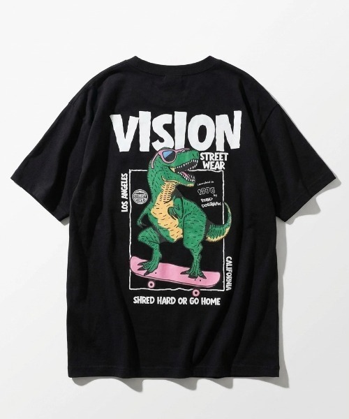 VISION STREET WEAR(ヴィジョンストリートウェア)の「2026SS VISION STREET WEAR/ビジョンストリートウェア ゴースト/恐竜/サメ/フォト プリント オーバーサイズ半袖Tシャツ レディース メンズ(Tシャツ/カットソー・レディース・ホワイト/ブラック/ブラック系その他2/ブラック系その他3/ホワイト系その他2/ホワイト系その他3/ホワイト系その他/ブラック系その他・LL/M/L)」の10枚目の写真