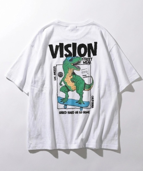 VISION STREET WEAR(ヴィジョンストリートウェア)の「2026SS VISION STREET WEAR/ビジョンストリートウェア ゴースト/恐竜/サメ/フォト プリント オーバーサイズ半袖Tシャツ レディース メンズ(Tシャツ/カットソー・レディース・ホワイト/ブラック/ブラック系その他2/ブラック系その他3/ホワイト系その他2/ホワイト系その他3/ホワイト系その他/ブラック系その他・LL/M/L)」の11枚目の写真