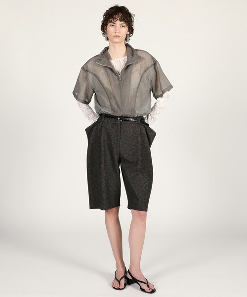 PRANK PROJECT(プランクプロジェクト)の「【2026Summer Pre-Order】シアーリップストップトラックジャケット / Sheer Ripstop Track Jacket(ナイロンジャケット・レディース・ホワイト/グレー/ブラック・FREE)」の6枚目の写真