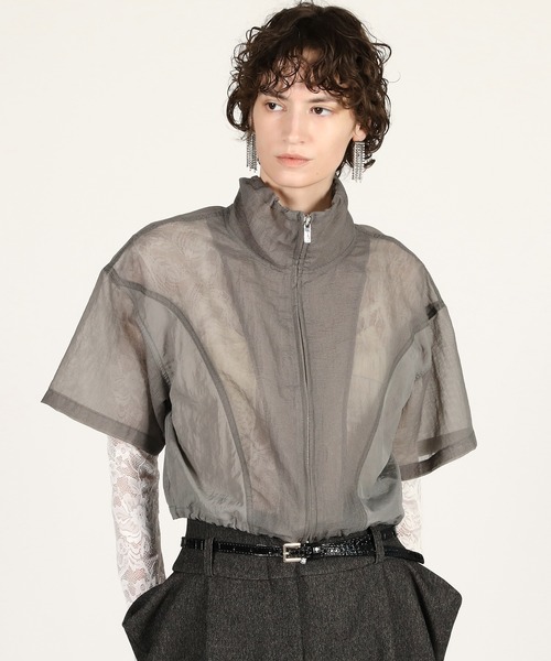 PRANK PROJECT(プランクプロジェクト)の「【2026Summer Pre-Order】シアーリップストップトラックジャケット / Sheer Ripstop Track Jacket(ナイロンジャケット・レディース・ホワイト/グレー/ブラック・FREE)」の11枚目の写真