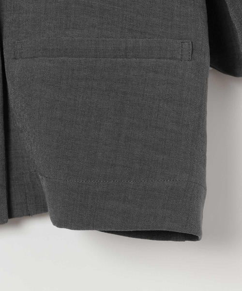 LEPSIM(レプシィム)の「《リネンライクドライシリーズ》ランタンショート5分袖ダブルジャケット 639422(テーラードジャケット・レディース・チャコールグレー/カーキブラウン/ベージュ・FREE)」の7枚目の写真