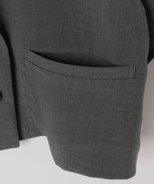 LEPSIM(レプシィム)の「《リネンライクドライシリーズ》ランタンショート5分袖ダブルジャケット 639422(テーラードジャケット・レディース・チャコールグレー/カーキブラウン/ベージュ・FREE)」の8枚目の写真