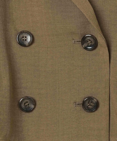 LEPSIM(レプシィム)の「《リネンライクドライシリーズ》ランタンショート5分袖ダブルジャケット 639422(テーラードジャケット・レディース・チャコールグレー/カーキブラウン/ベージュ・FREE)」の12枚目の写真