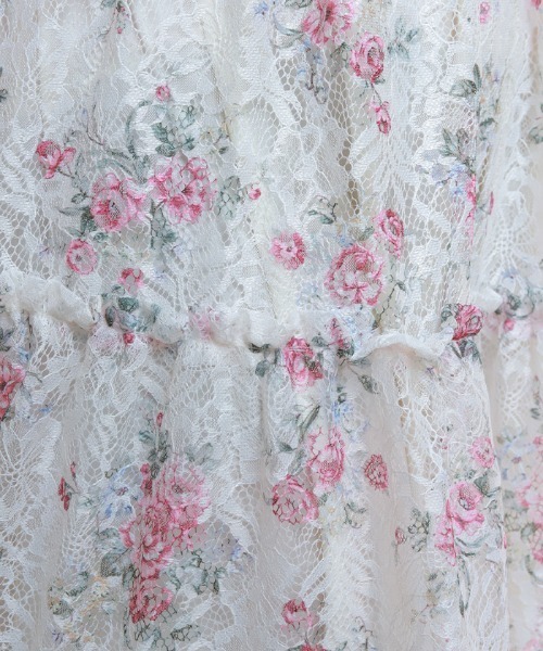 axes femme（アクシーズファム）の「レース×ブーケティアードワンピース（ワンピース・レディース・キナリ/サックスブルー・FREE）」の10枚目の写真