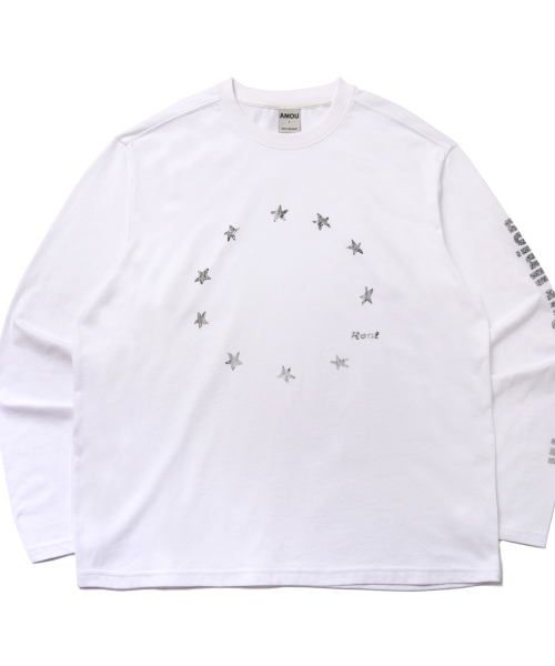 AMOU(アモウ)の「Star Circle long sleeve White(Tシャツ/カットソー・レディース・その他・1/2)」の2枚目の写真
