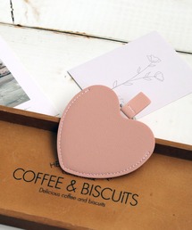 colleca la（コレカラ）の「ステンレス製PUハートコンパクトミラー（手鏡/メイクミラー）」