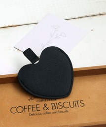 colleca la（コレカラ）の「ステンレス製PUハートコンパクトミラー（手鏡/メイクミラー）」