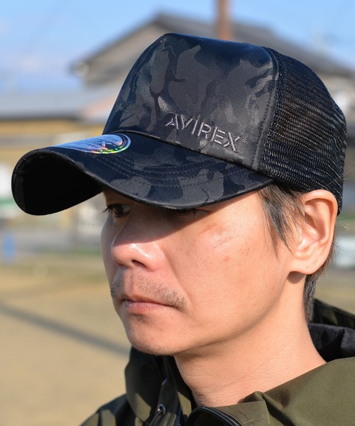 AVIREX(アヴィレックス)の「【別注】【限定】AVIREX シャドーカモフラージュ メッシュキャップ(キャップ・メンズ・ブラック系その他・FREE)」の2枚目の写真