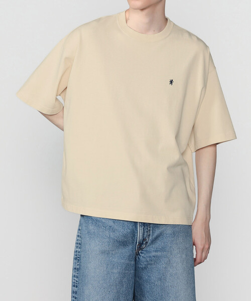 GYMPHLEX(ジムフレックス)の「Gymphlex | コットンジャージー クルーネック半袖Tシャツ MEN(Tシャツ/カットソー・メンズ・パープル系その他/チャコール/アイボリー・M/L)」の1枚目の写真