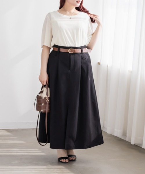 CLETTE(クレット)の「CLETTEオリジナルベーシック半袖シアーTシャツ(Tシャツ/カットソー・レディース・ブラック/オフホワイト・4L/3L/LL)」の11枚目の写真