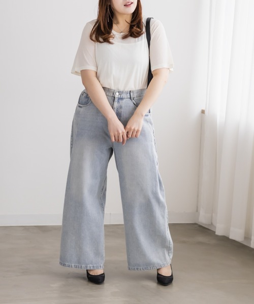 CLETTE(クレット)の「CLETTEオリジナルベーシック半袖シアーTシャツ(Tシャツ/カットソー・レディース・ブラック/オフホワイト・4L/3L/LL)」の8枚目の写真