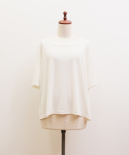 CLETTE(クレット)の「CLETTEオリジナルベーシック半袖シアーTシャツ(Tシャツ/カットソー・レディース・ブラック/オフホワイト・4L/3L/LL)」の3枚目の写真