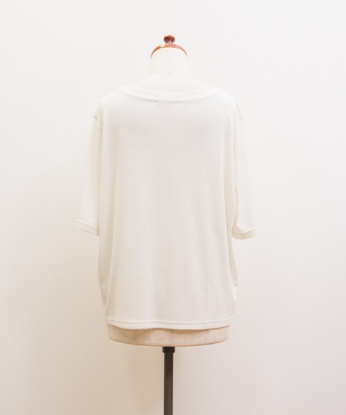 CLETTE(クレット)の「CLETTEオリジナルベーシック半袖シアーTシャツ(Tシャツ/カットソー・レディース・ブラック/オフホワイト・4L/3L/LL)」の14枚目の写真