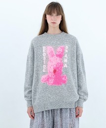 bedsidedrama | Pink Rabbit Wide Knit Sweater(ニット/セーター)
