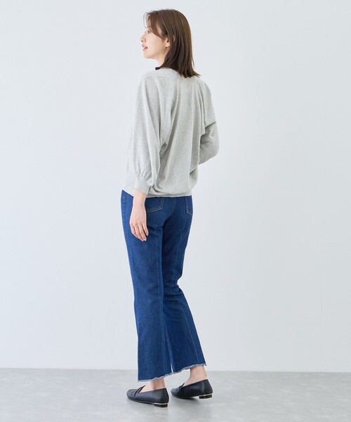 Jayro（ジャイロ）の「ピュアコットンカルマネックプルオーバー（ニット/セーター・レディース・スミクロ/オフホワイト・FREE）」の9枚目の写真