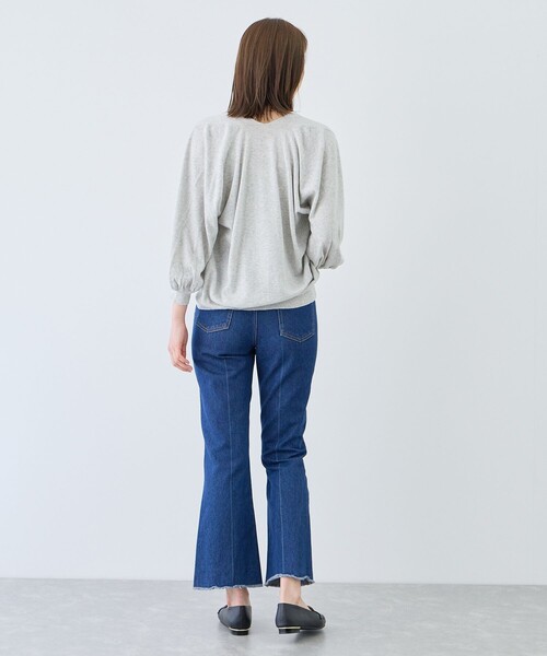 Jayro（ジャイロ）の「ピュアコットンカルマネックプルオーバー（ニット/セーター・レディース・スミクロ/オフホワイト・FREE）」の10枚目の写真