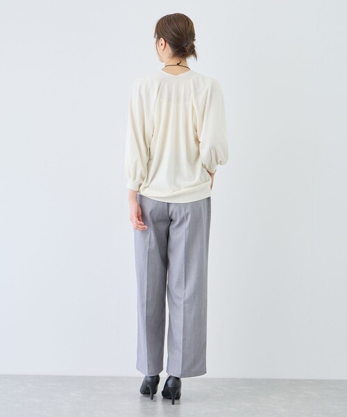 Jayro（ジャイロ）の「ピュアコットンカルマネックプルオーバー（ニット/セーター・レディース・スミクロ/オフホワイト・FREE）」の18枚目の写真