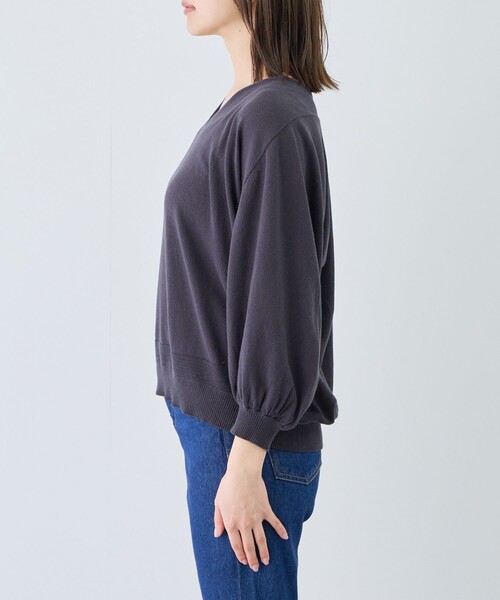 Jayro（ジャイロ）の「ピュアコットンカルマネックプルオーバー（ニット/セーター・レディース・スミクロ/オフホワイト・FREE）」の22枚目の写真