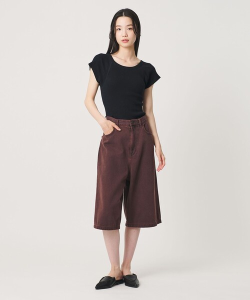 PALM(パーム)の「【別注】<PALM>バックオープン トップス(Tシャツ/カットソー・レディース・オリーブ/ブラック・FREE)」の5枚目の写真