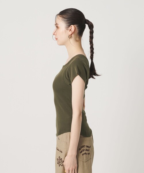 PALM(パーム)の「【別注】<PALM>バックオープン トップス(Tシャツ/カットソー・レディース・オリーブ/ブラック・FREE)」の18枚目の写真