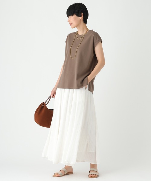 Elura（エルーラ）の「ピグメント風フレンチT/679120（Tシャツ/カットソー・レディース・ブラウン/チャコールグレー・FREE）」の6枚目の写真