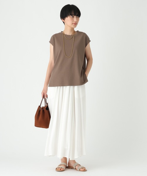 Elura（エルーラ）の「ピグメント風フレンチT/679120（Tシャツ/カットソー・レディース・ブラウン/チャコールグレー・FREE）」の7枚目の写真