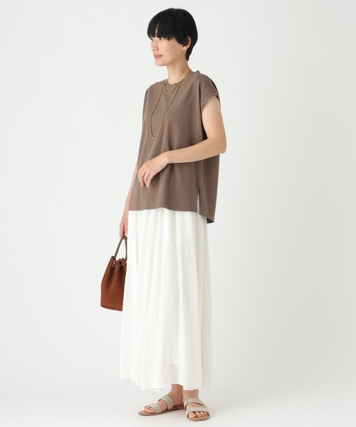 Elura（エルーラ）の「ピグメント風フレンチT/679120（Tシャツ/カットソー・レディース・ブラウン/チャコールグレー・FREE）」の8枚目の写真