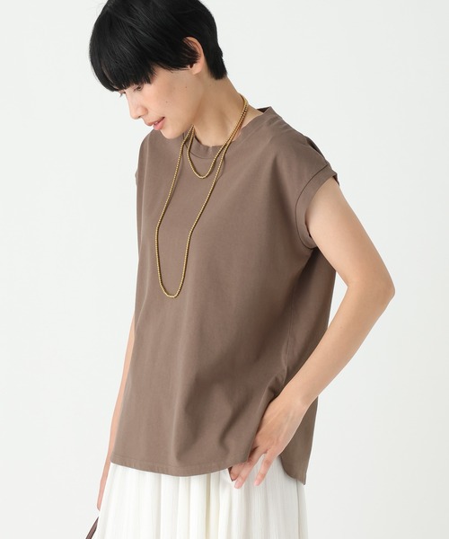Elura（エルーラ）の「ピグメント風フレンチT/679120（Tシャツ/カットソー・レディース・ブラウン/チャコールグレー・FREE）」の5枚目の写真