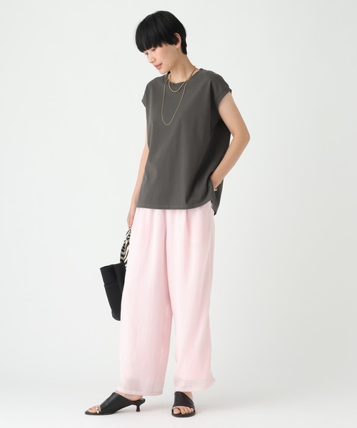 Elura（エルーラ）の「ピグメント風フレンチT/679120（Tシャツ/カットソー・レディース・ブラウン/チャコールグレー・FREE）」の3枚目の写真