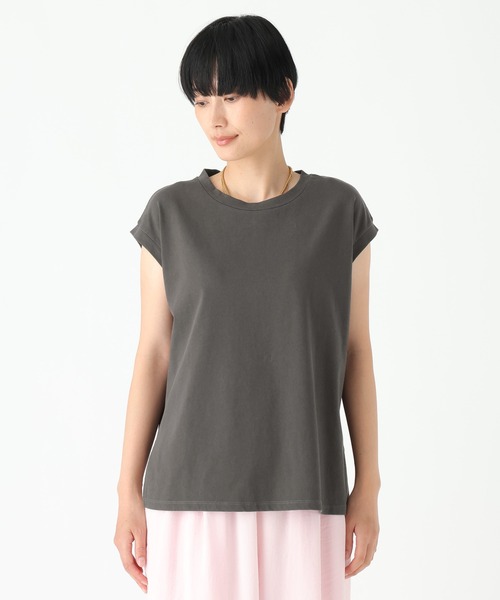 Elura（エルーラ）の「ピグメント風フレンチT/679120（Tシャツ/カットソー・レディース・ブラウン/チャコールグレー・FREE）」の9枚目の写真